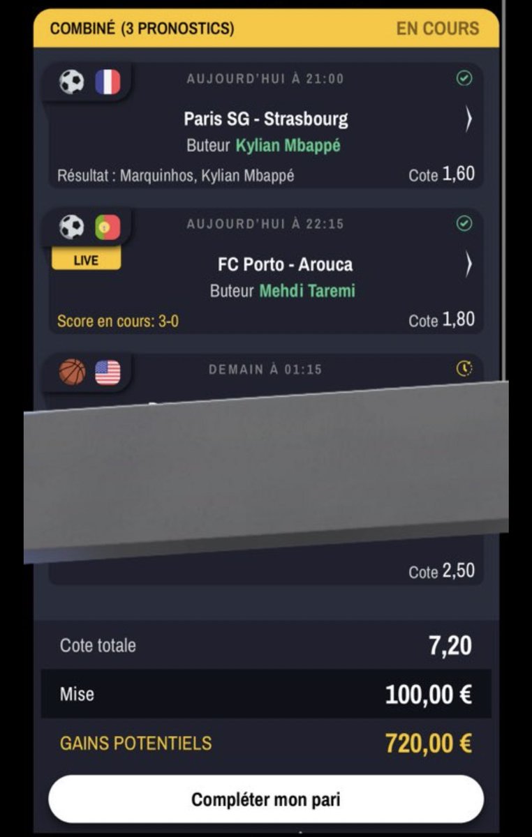 S6Bet's tweet photo. a 59 #FAV sur ce tweet, je vous envois les 2 bets manquant ici. 

#ParionsSport #TeamParieur ! 🍀 https://t.co/sON7eljvGb