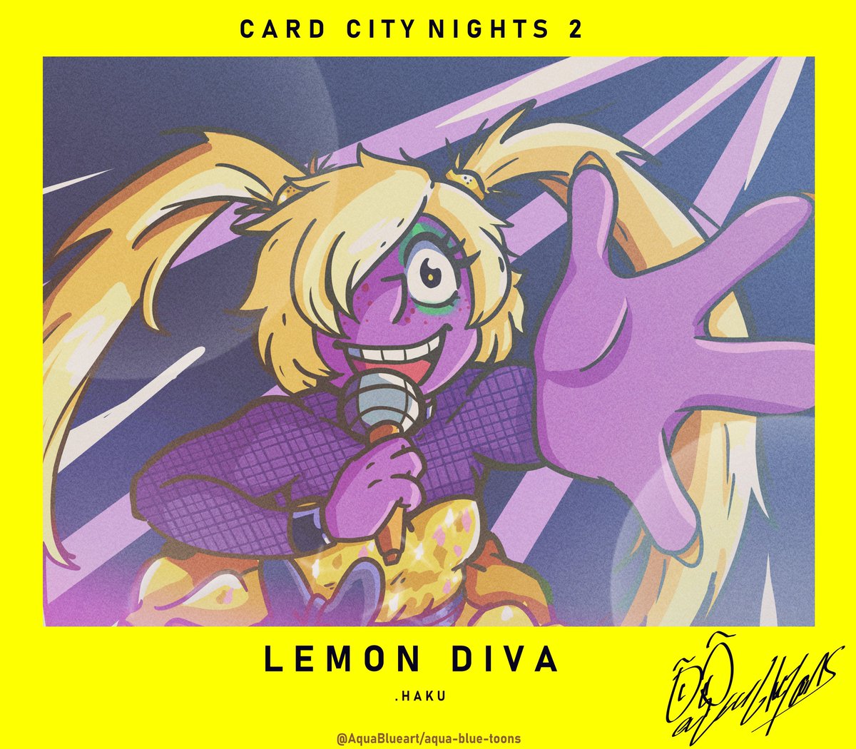 AquaBlueArt's tweet photo. #Ludosity Lemon Diva from Card City Nights 2 https://t.co/kVUyv0342J