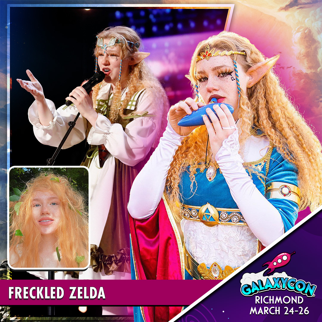 GalaxyConRVA's tweet photo. Professional cosplayer Freckled Zelda is coming to GalaxyCon Richmond! March 24-26, 2023 at the Greater Richmond Convention Center!
Find Out More: https://t.co/nqLq4ge5Xp
#GalaxyConLive #GalaxyCon #Richmond #GalaxyConRichmond #cosplay #freckledzelda https://t.co/gBoYEpieJn