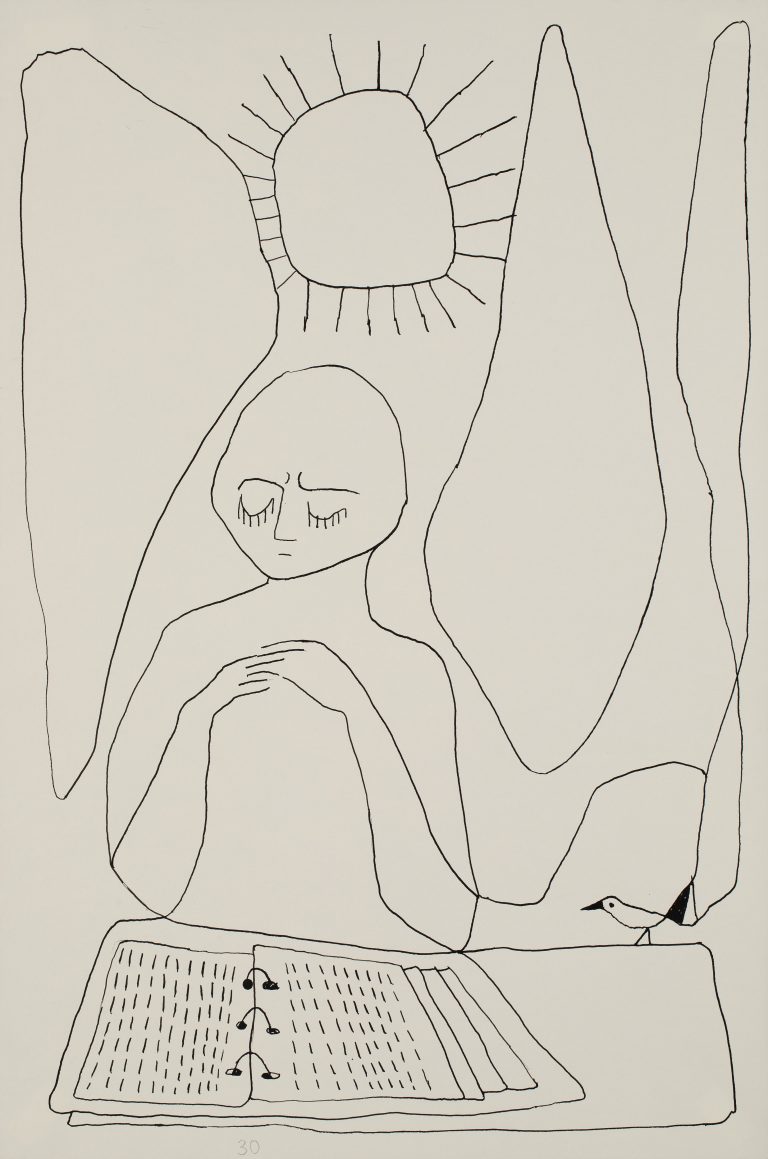 by Sanda Iliescu, Angel with Birds and Angel with Notebook and Bird