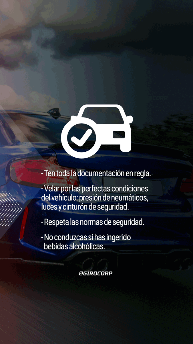 GiroCorp's tweet photo. Épocas de celebración pero también de precaución. 😉

Al conducir en estos días es indispensable seguir todas las normas, en pro de resguardar tu integridad y la de tus seres queridos. 🤍

Sigue las recomendaciones y disfruta con los tuyos. ✨ https://t.co/39mo08o4FH
