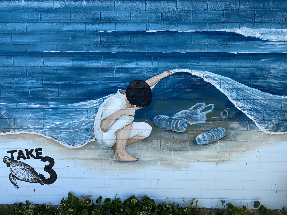 #Plastic is #NotEssential 🐢
#Mural by @Take3fortheSea 🌊
#streetart #CircularEconomy #plasticpollution #plasticfree #zerowaste #CleanUp #GreenChipNFT #web3 🏴‍☠️