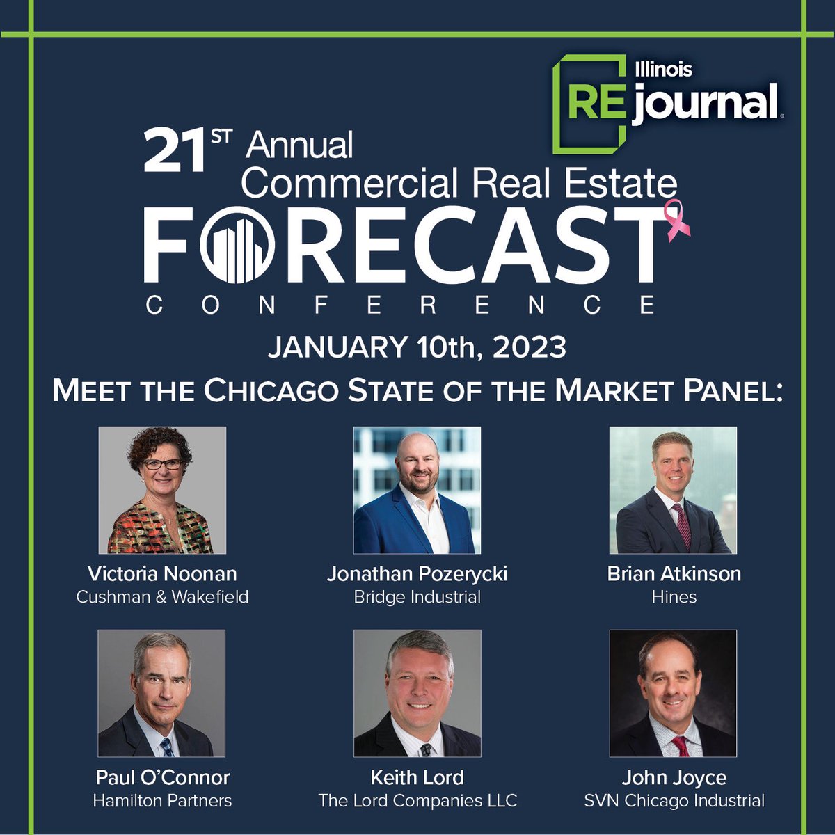 Join us January 10th for our 21st Annual CRE Forecast! Meet our State of the Market speakers!
Register now pheedloop.com/FORECASTchi202… #rejournalsforecast #commercialrealestate