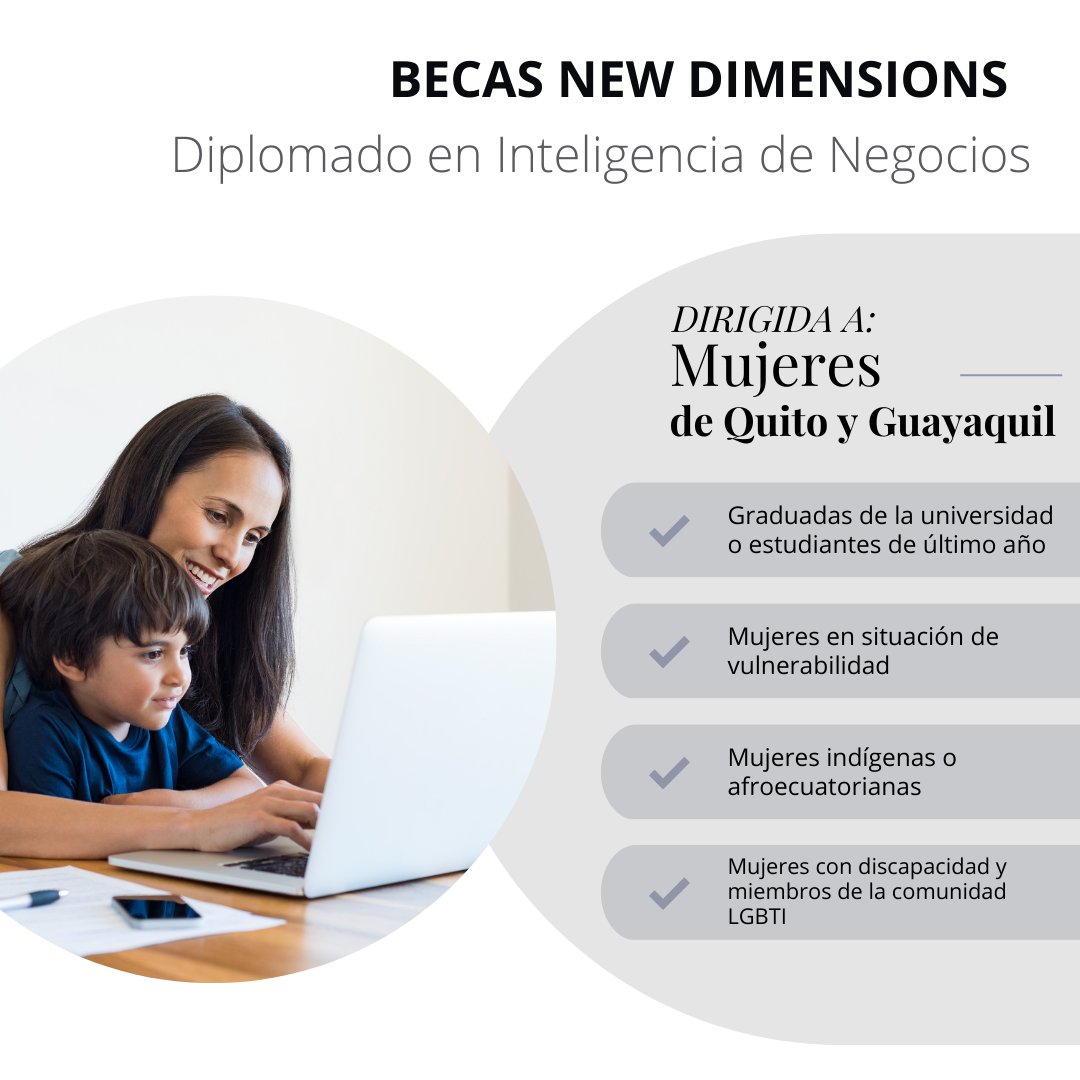 LaboratorioLIDE's tweet photo. Becas #newdimensions para estudiar inteligencia de negocios.

📅 Aplica hasta el 15 de enero en https://t.co/W9iwnt61gI.

💡Invitamos a mujeres indígenas y afroecuatorianas, mujeres con discapacidad y miembros de la comunidad LGBTI. https://t.co/8S4NwLdYZ8