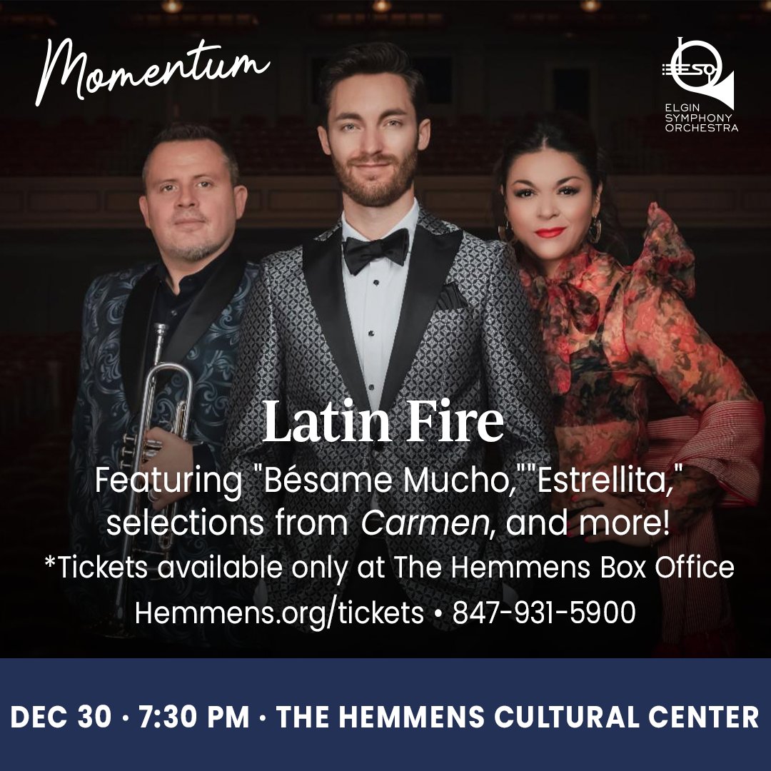 Kick off your New Year's party with The ESO - now 20% off using promo code below!

*Use Code: Sizzle to receive 20% off the face value of the ticket!
Call The Hemmens Box Office at 847-931-5900 for or visit: hemm.na.ticketsearch.com/sales/saleseve…
