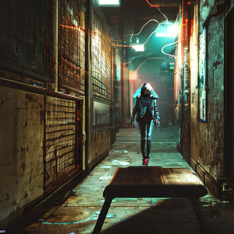 CREAIT_OFFICIAL's tweet photo. A cyberpunk scene of a tech savvy woman hacking into a futuristic computer terminal inside a dark and gritty alleyway, highly #cyberpunk #tech_savvy #hacking #computer_terminal #dark #gritty_alleyway #aiart #aigeneratedart https://t.co/alIM9cBfSg
