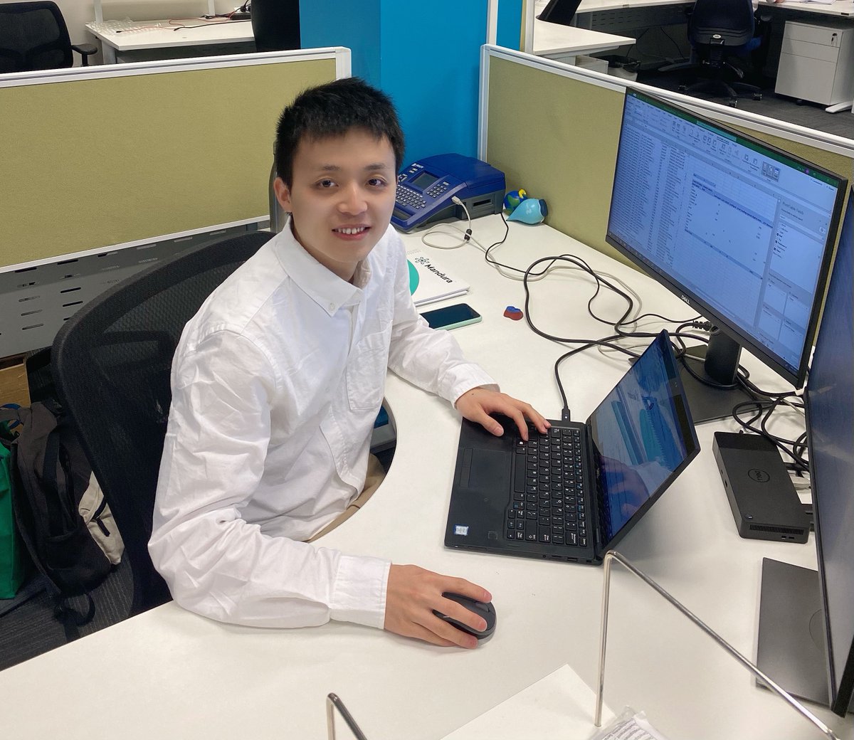 Jun Ding is from China and chose to do his degree at UTAS, specialising in Mechanical Engineering. 

He is doing his internship in TasWater’s Data and Analytics team in the south. His hobbies include fishing, playing badminton and car design.