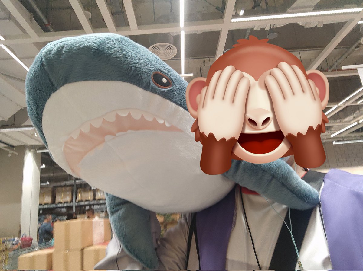 39TrainCh's tweet image. I have bought blahaj. Yay.