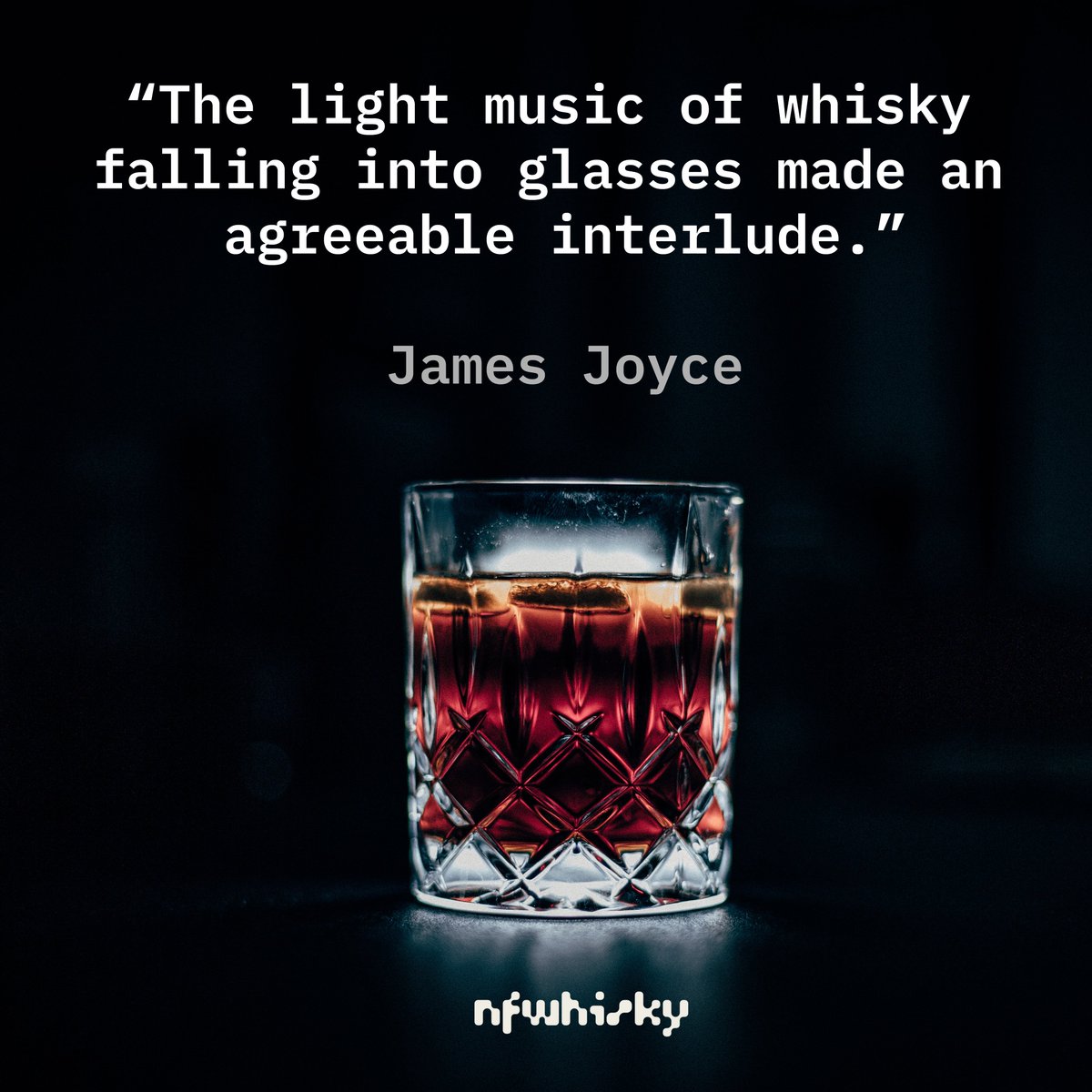 "The light music of whisky falling into glasses made an agreeable interlude."

And we love that music, don't we? 🥃

#whisky