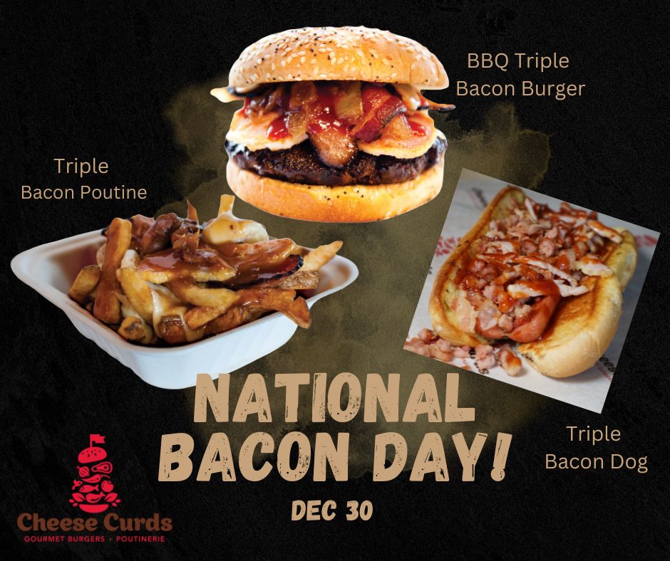 CheeseCurds's tweet photo. When it comes to bacon, go big or go home. We choose to go big!
#nationalbaconday #baconday #baconday2022 #bacon #triplebacon #triplebaconburger #triplebacondog #triplebaconpoutine #madeinhouse #itsworththewait #halifax #dartmouth #truro #oromocto #lowersackville https://t.co/F4s5WlcklT