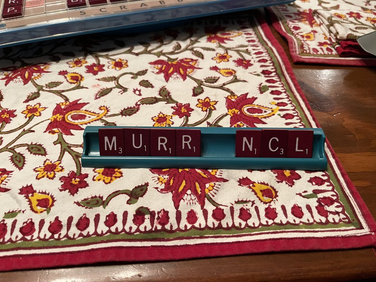 Scrabble with the family… too bad I can’t use this one 😜