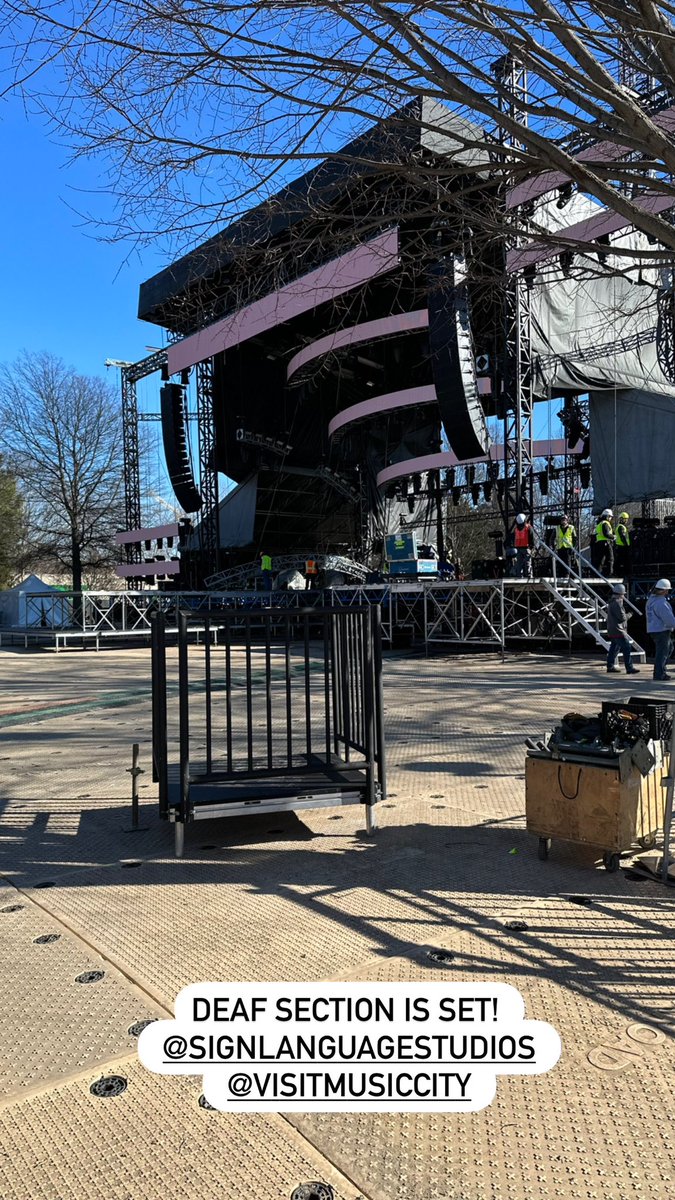 SLSNashville's tweet photo. Deaf Section is set! Look at those sight lines!! See you Saturday! https://t.co/YM1KEtbwFS