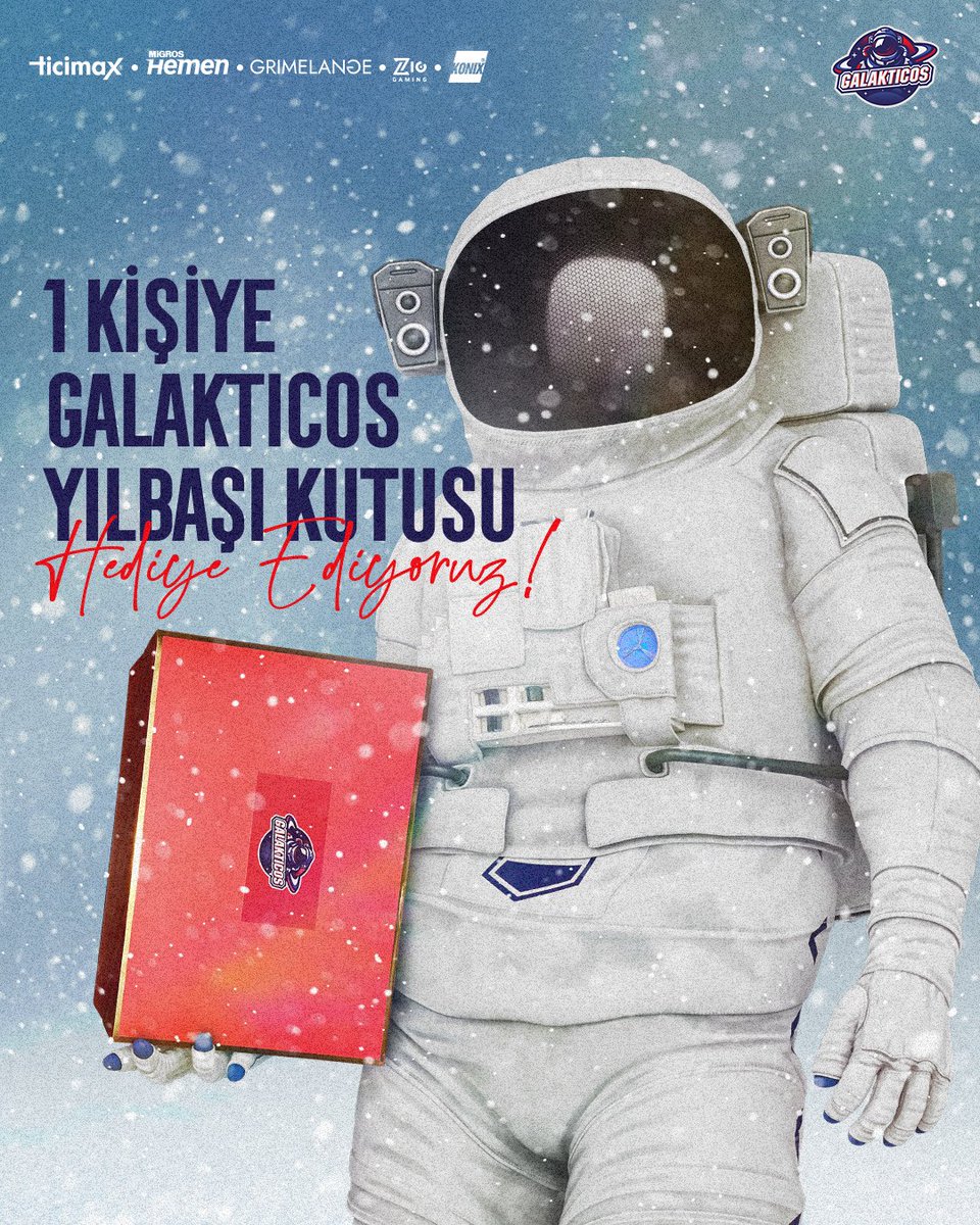 Yeni yıla özel 1 kişiye Galakticos Yılbaşı Kutusu hediye ediyoruz! 🚀💙

✅Bizi Takip Et
✅Bu Tweeti Beğen ve RT'le
✅Yeni Yıl Dileğini Yorum Bırak 

Son Katılım Tarihi: 1 Ocak

Herkese bol şans! 🚀💙

#ReachForTheStars | #TeamGalakticos