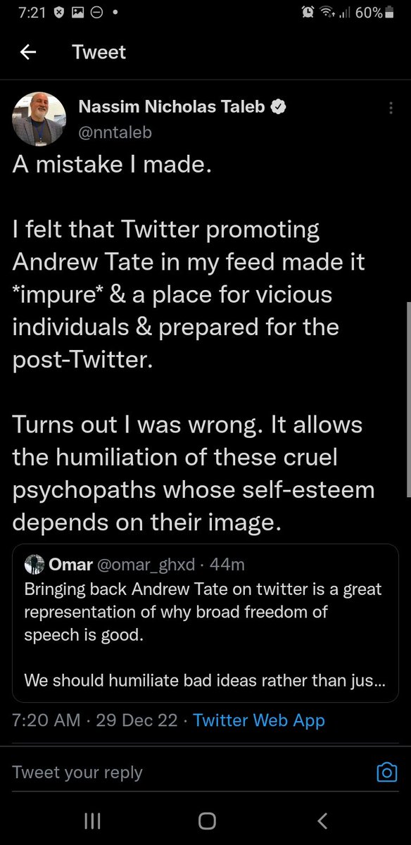 nooneofsequence's tweet photo. So many beta idiots that think they are better than the Top G @Cobratate. https://t.co/lTVqFcvtQv