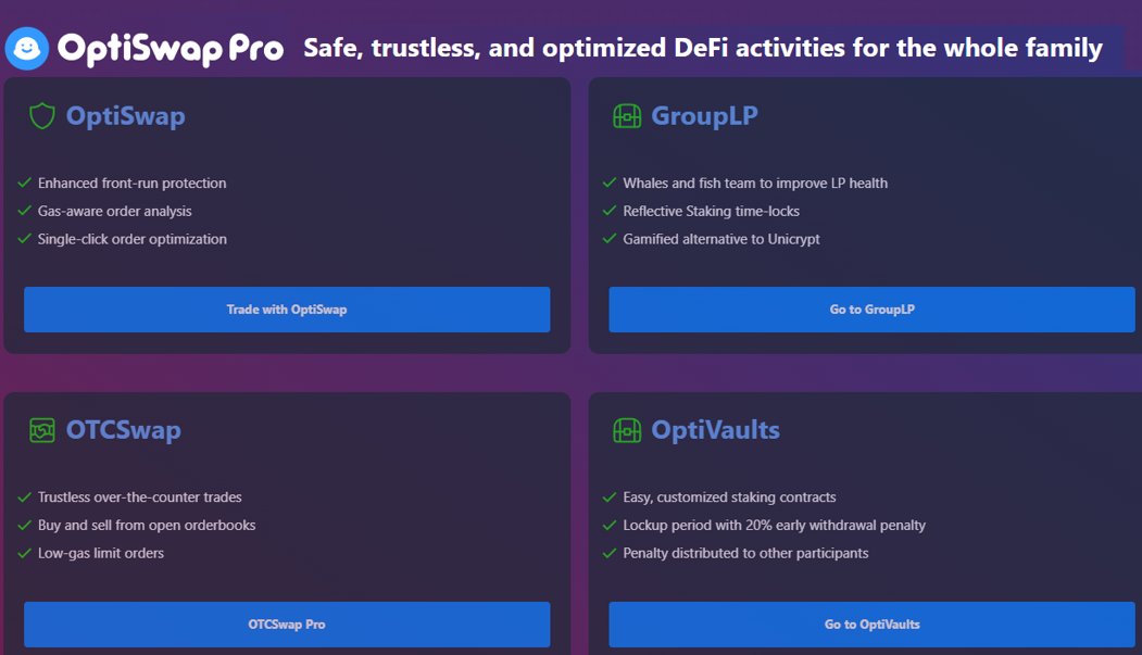 HogeFinance's tweet photo. One of our development MVPs of 2023, @OptiSwap!
A multi-layered platform with defi protocols to empower a generation or two!
Over 800 tokens available to choose from!
Head over below:
https://t.co/DN2p3KjMNi
#HOGEeverywhere #HOGE #optiswap #grouplp #optivaults #otcswap https://t.co/m54PjdJZdv