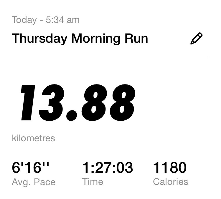 simonmontgomery's tweet photo. Happy with my #morning #run nice early start and reasonable distance. Still building towards running 15km for the first time - hopefully this will occur in the next few weeks. https://t.co/1kZbpUrQgj