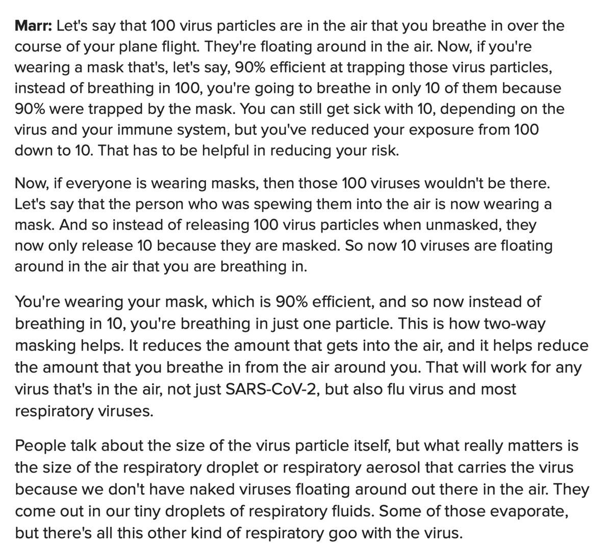 EricTopol's tweet image. Transcript is now posted.
Here is Prof @linseymarr explaining 1- and 2-way masking impact 

medscape.com/viewarticle/98…