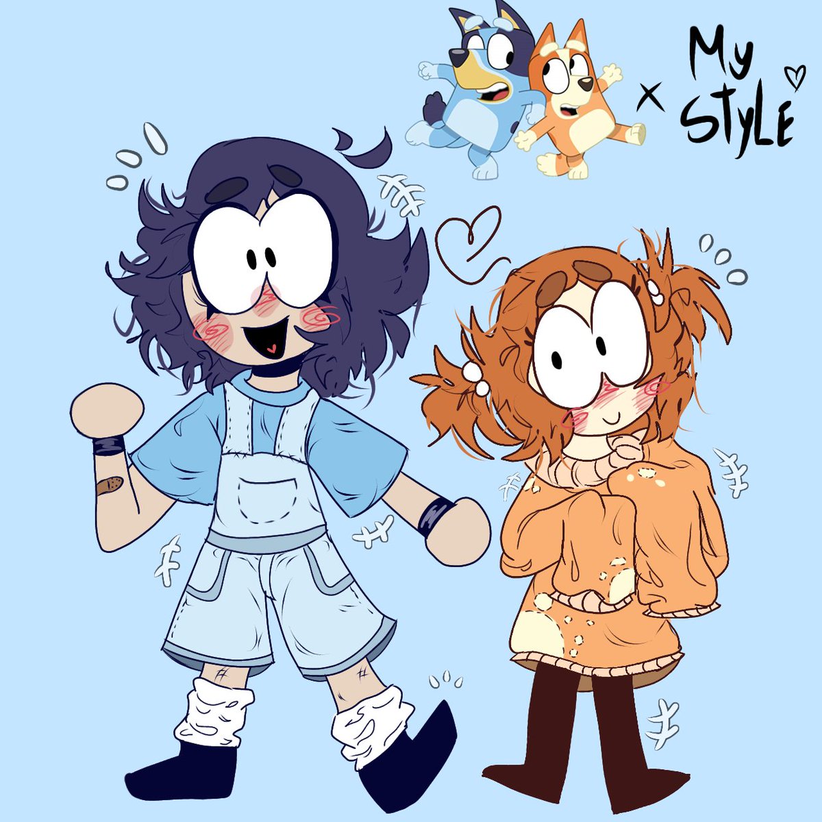 Bluey and Bingo!! 

#bluey #blueyfanart