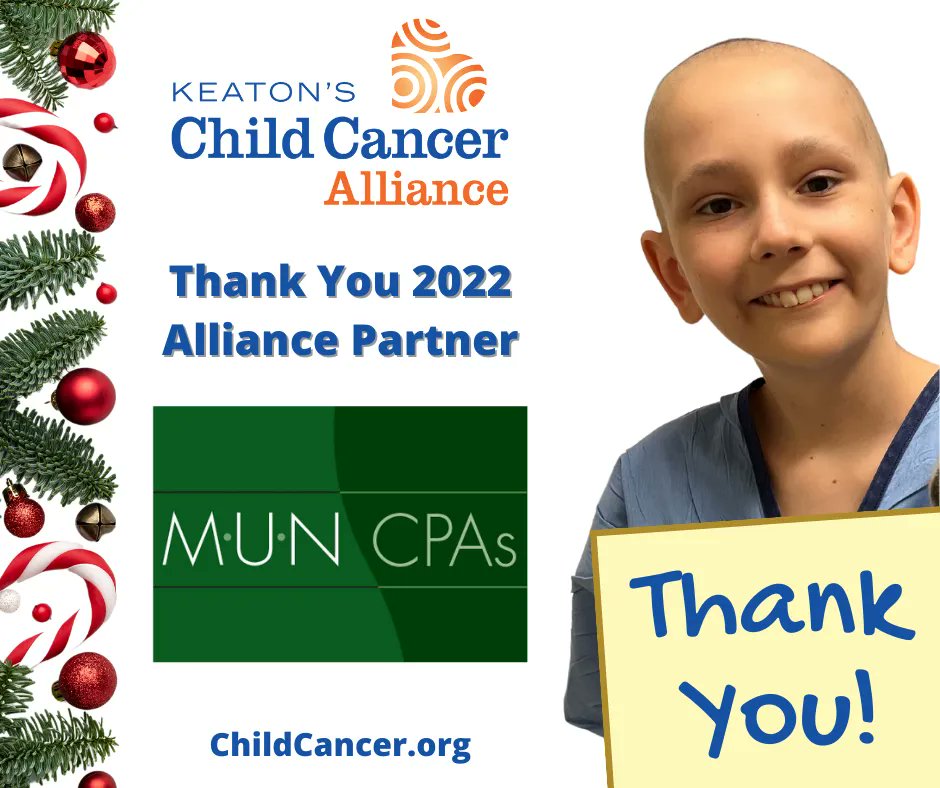 KeatonsCCA's tweet photo. Thank you MUN CPAs for being a Keaton's Alliance Partner. Your partnership allows us to continue in our Vital Mission to Love and Support Children with Cancer and Their Families Throughout Northern California. 

Learn more at https://t.co/GwQ3y8mCfI.

#ChildCancerSupport https://t.co/ZUOvwtfO6B