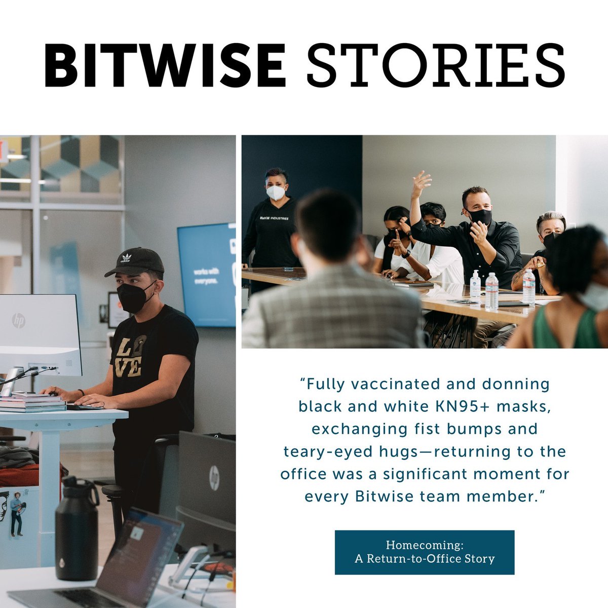 BitwiseInd's tweet photo. #ICYMI: Back in April, Bitwise Industries began its long-awaited return-to-office. The Bitwise Story highlighted the plethora of logistics, emotions, and experiences of coming back to in-person work after two years spent remote. Read on 👉 https://t.co/VITUgGlyVk 💙 #BitwiseTeam https://t.co/w7Df2Pouyh