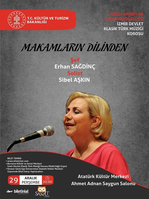 Tarih: 29 Aralık 2022 
Saat: 20:00 Yer:Ege Üni. Atatürk Kül. Mer.
Not: Bizleri <a href="/sanatcepte/">SanatCepte</a> uygulamasından takip edip, biletlere biletinial.com/etkinlik-takvi… adresinden, Bornova Kü. ve San. Me.bilet gişesinden ve konser günü Konak Ege Üni. Atatürk Kü. mer. gişesinden