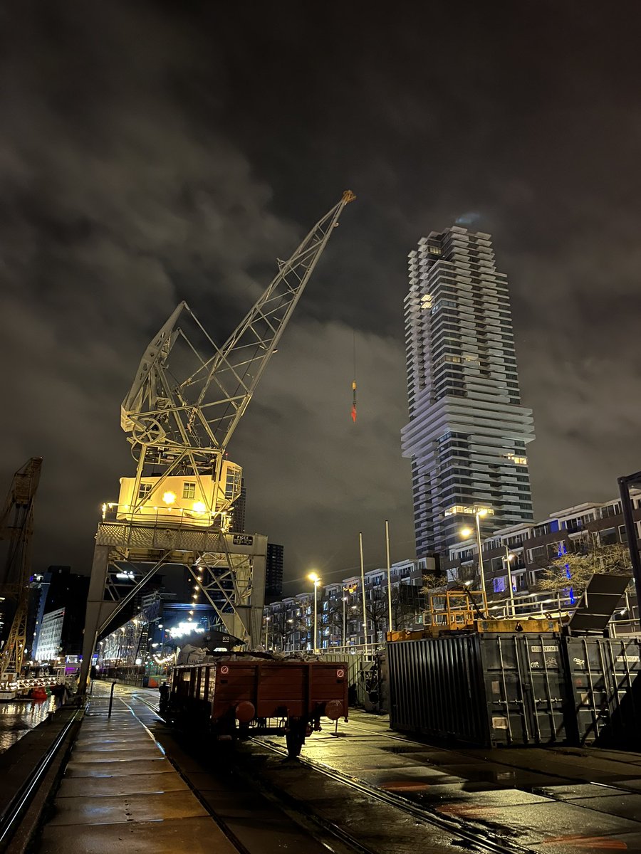 Rotterdam by night. Prefer it to Amsterdam - more authentic &amp; not touristy, very few English voices. Reminds me of a gritty northern English city, with a cool edge, soul, loads of art &amp; ambition. A larger Hull - what could be if money is pumped in <a href="/LagoonHull/">Lagoon Hull</a> <a href="/NorthernPOW/">Northern Powerhouse</a>
