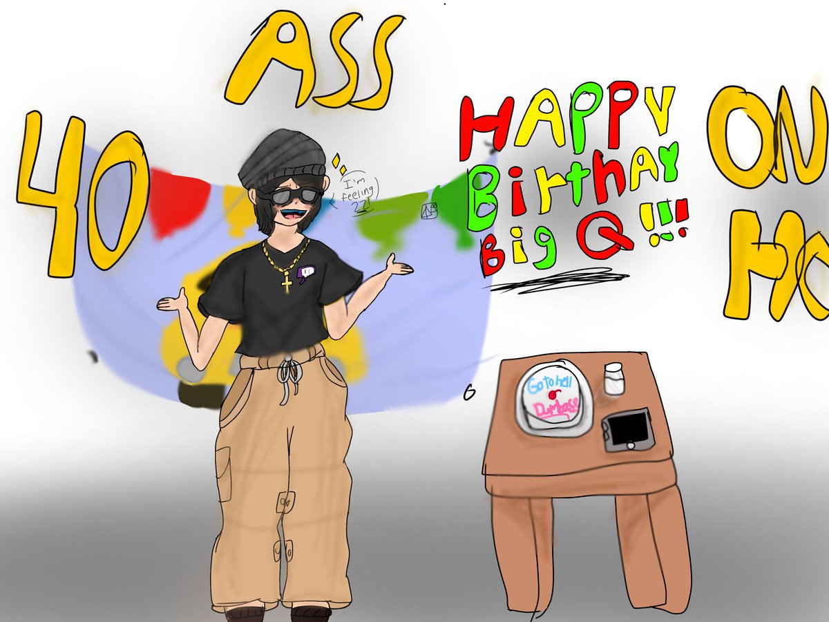 Venus_Aniotes's tweet photo. HAPPY BIRTHDAY BIG Q!!! SORRY THIS ART IS KINDA TRASH BUT I TRIED MY BEST 🫶🏼🫶🏼 #quackityfanart #Quackitybirthday #QuackityToo #quackity22 @Quackity @quackity4k #art #fanart #QUACKITYDAY https://t.co/yfVb3F1dFU