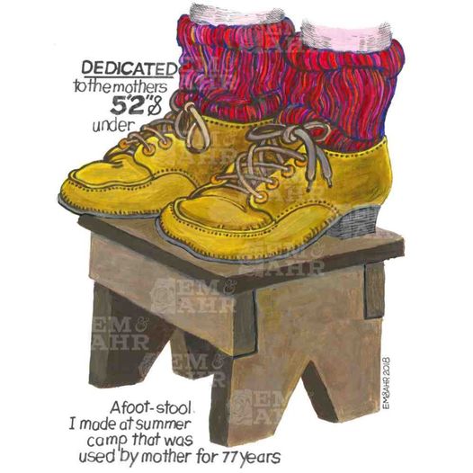 EmAndAhr's tweet photo. In dedication to all the mothers 5'2" and under. This is a painting of the footstool Marty created during summer camp for his mother.
_
#painting #paint #stool #mothers #emandahr #tshirt #short #footstool #draw #painter #instapaint #tbt #thirstythursdays https://t.co/OysFPmGdrp