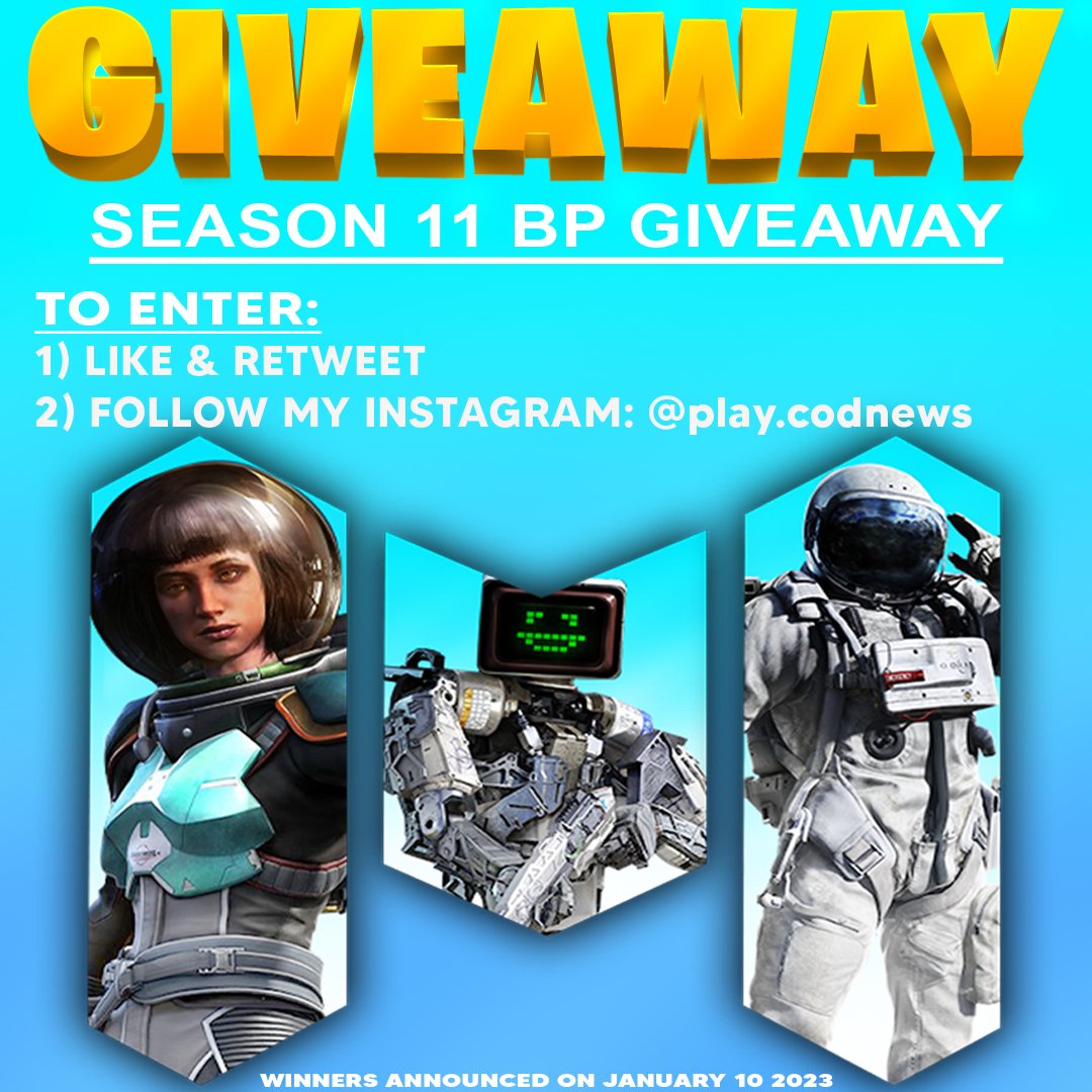 GTA6Wire's tweet photo. 🚨 GIVEAWAY 🚨

I'm giving away another Season 11 Battle Pass! 👇

To enter, simply:
✅️Like &amp; Retweet
✅️Follow My Instagram: https://t.co/R9bGTQiHjr https://t.co/Tc7zI2B9Di