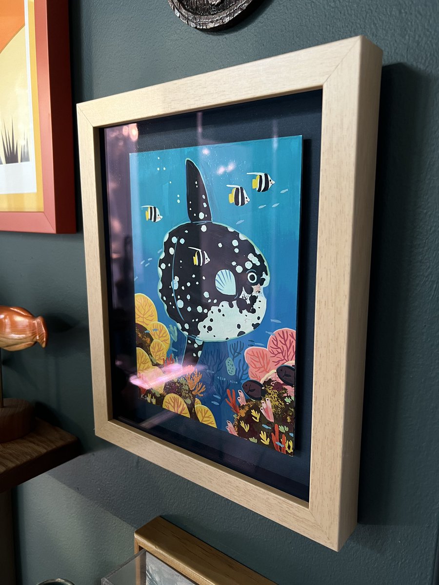 Sunfish painting by <a href="/Kimdraws/">Kim Smith</a> is finally on the wall 😍