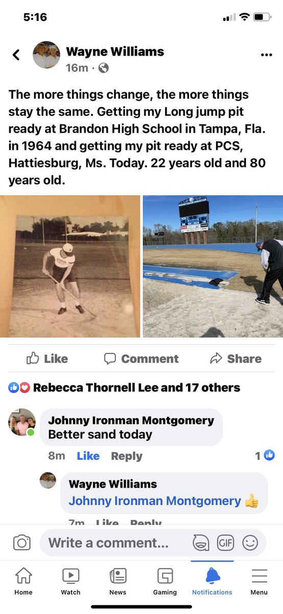 Coachww20's tweet photo. Getting a little work in the Long Jump pit in 1964 and today. https://t.co/Fk4QgQAqdt