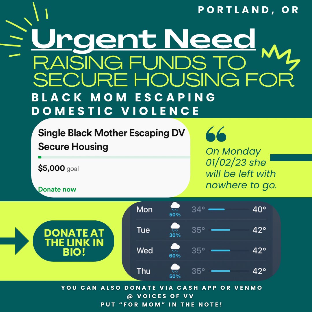 voicesofvv's tweet image. We are asking everyone within our network whether a comrade, fellow revolutionary org, or community member to share, repost and/or donate to this fund. The link can be found in our bio. 
Let’s show this mom what we can do when the people work together to meet each other’s needs.