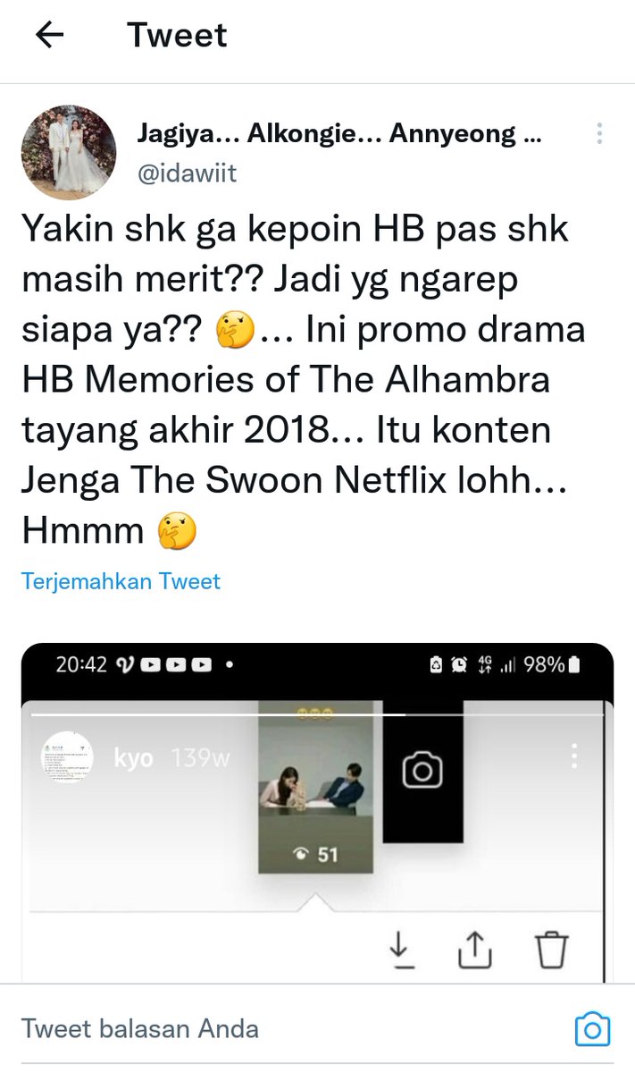 fnir87_2's tweet photo. @idawiit If she did, that means she had to have seen the IGS in Nov 2019? Am I correct?

So how can you say she was 'watching' him while still being married when she got officially divorced in July 2019? The report was filed in June btw. https://t.co/AB6FyKJjeH