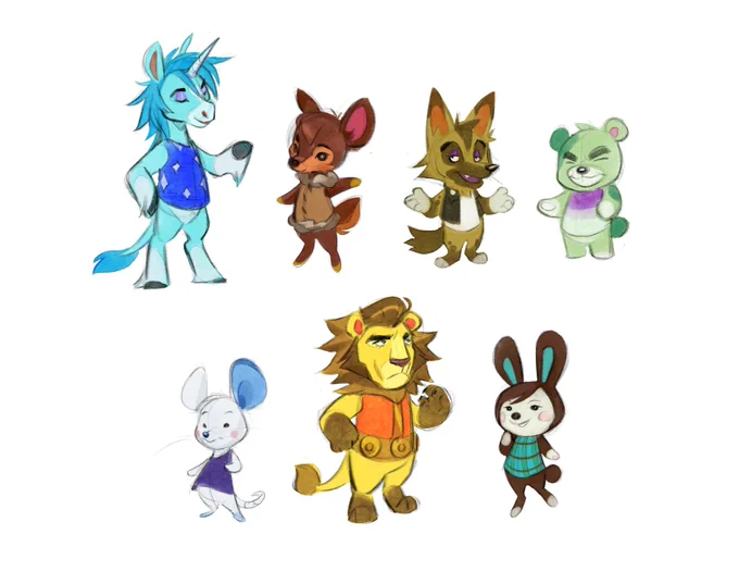 Some villagers I doodled on Christmas Morning while (not-so-patiently) waiting for everyone to come downstairs  