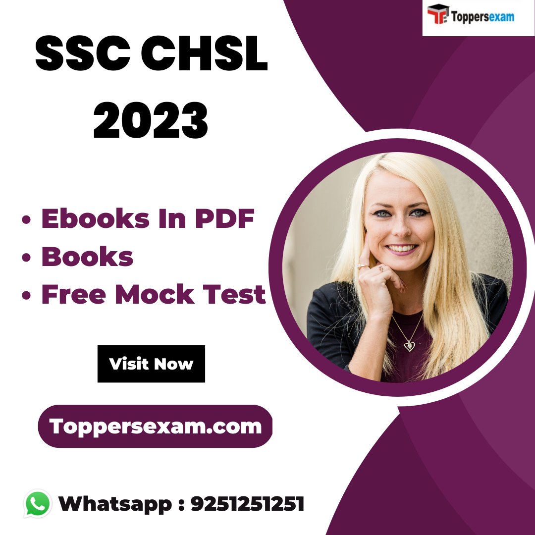 ToppersExam's tweet image. if you preparing for SSC CHSL 2023 EXAM then Login toppersexam.com/SSC-EXAMS/SSC-…

Whatsapp : 9251251251
.
follow for More : @toppers_exam
.
#sscchsl #ssc #sscmocktest #sscchslmcq #chsl #questionpaper #practicetest #practiceset