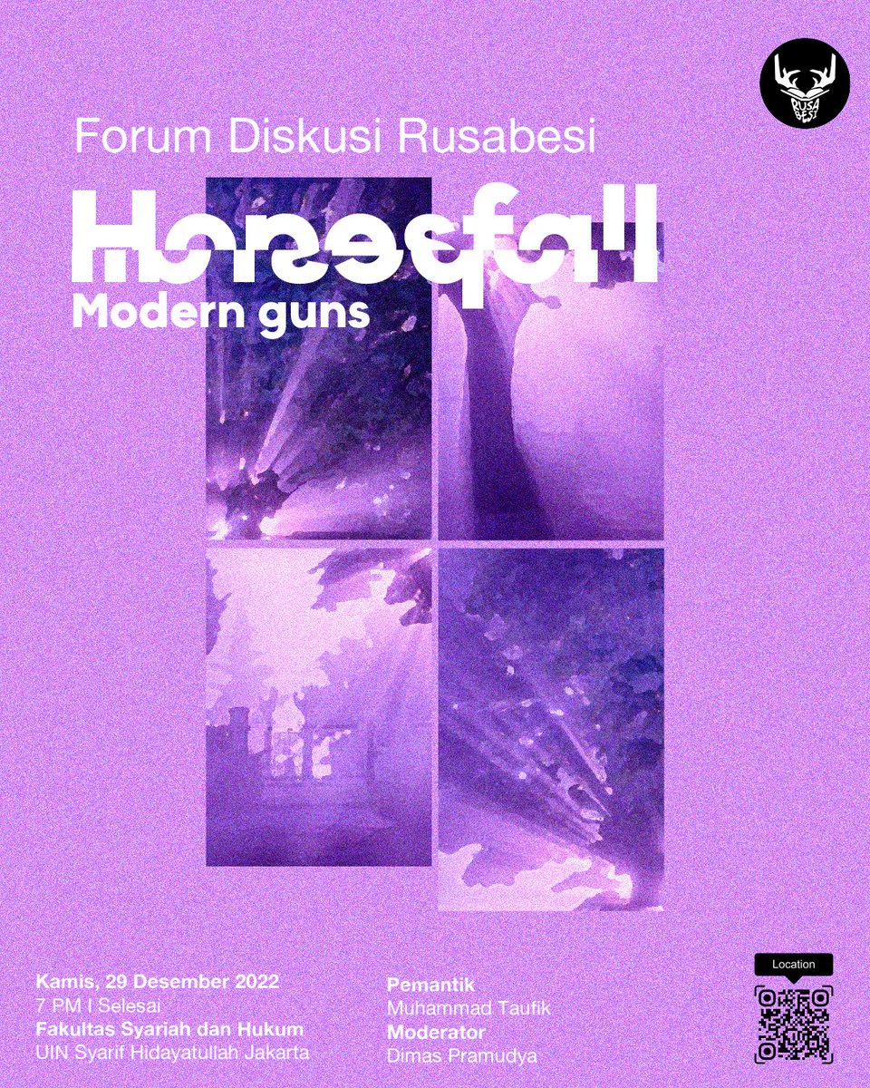 rusabesi's tweet photo. Forum Diskusi Rusabesi

Hopesfall - Modern Guns

Oleh: Muhammad Taufik
Moderator:  Dimas Pramudya

Kamis, 29 Desember 2022
19.00 - Selesai
Basement FSH - UIN Jakarta https://t.co/JC4sFWitPi