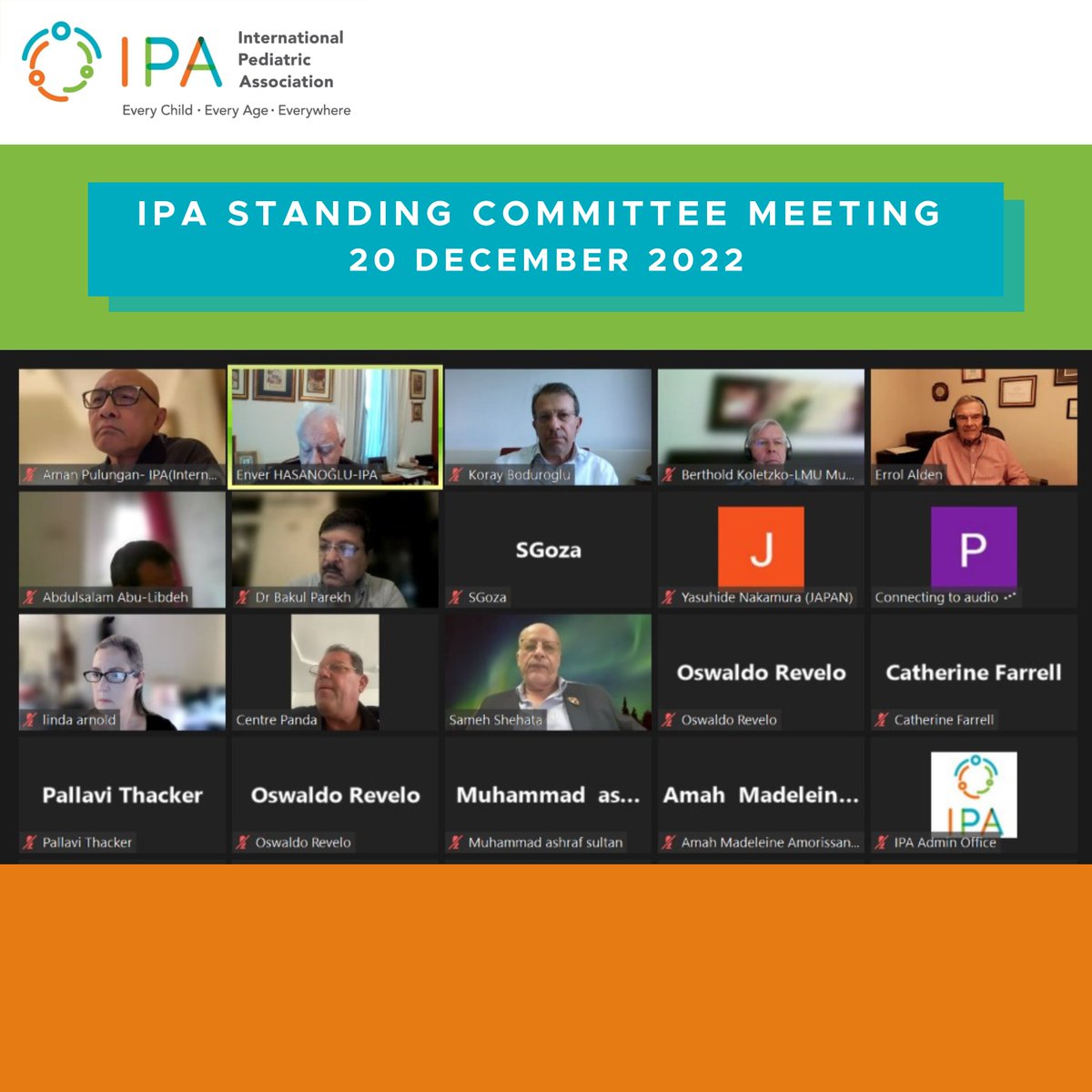 IPAWorldorg's tweet photo. On 20 December 2022, IPA conducted the fifth IPA Standing Committee Meeting of the 2021-2023 term. The meeting covered extensive discussions regarding progress on the IPA subcommittees, updates on the IPA election, upcoming plans for the IPA Congress,
#EnverHasanoglu https://t.co/InfDTfpvUL