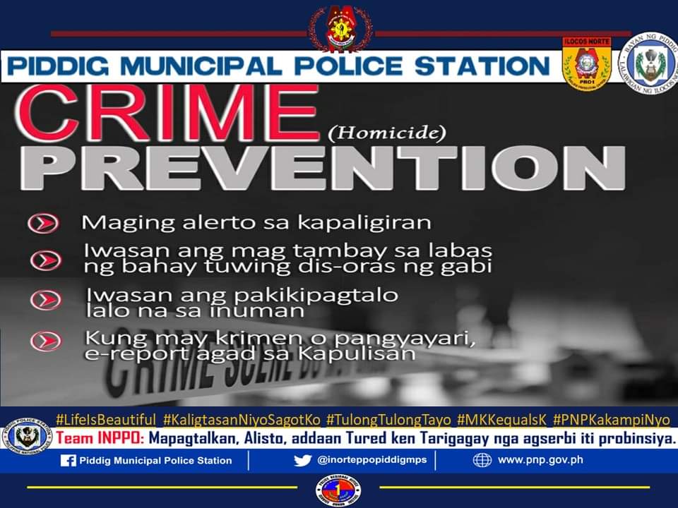 #LifeIsBeautiful
#KaligtasanNyoSagotKo
#MKKequalsK
#TulongTulongTayo
#PNPKakampiNyo