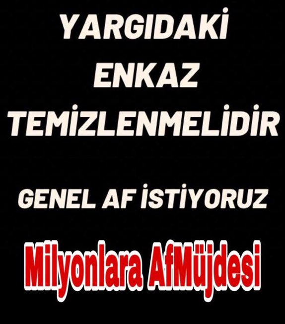 Syn
Devlet büyükleri
<a href="/RTErdogan/">Recep Tayyip Erdoğan</a>
<a href="/EmineErdogan/">Emine Erdoğan</a>
<a href="/kilicdarogluk/">Kemal Kılıçdaroğlu</a>
<a href="/avabdullahguler/">Abdullah Güler</a> 
<a href="/AvOzlemZengin/">Av. Özlem Zengin 🇹🇷</a> 
<a href="/herkesicinCHP/">CHP 🇹🇷</a>
<a href="/DpGultekinUysal/">Gültekin Uysal</a> 
<a href="/AvSabriOzturk/">Av.Sabri Öztürk</a> 
<a href="/Akparti/">AK Parti</a> 
<a href="/YildizFeti/">Feti Yıldız</a> 
<a href="/MHP_Bilgi/">MHP</a> 
<a href="/meral_aksener/">Meral Akşener</a> 
<a href="/iyiparti/">İYİ Parti</a> 
Gençlik içeride çürüyor 
Madde AYRIMSIZ 

SnErdoğan TalepGenelAf