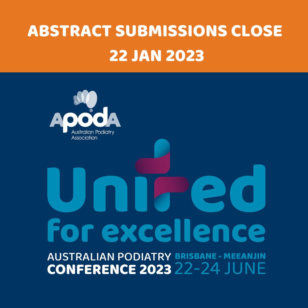 Australian Podiatry Association on Twitter "Call for abstract papers