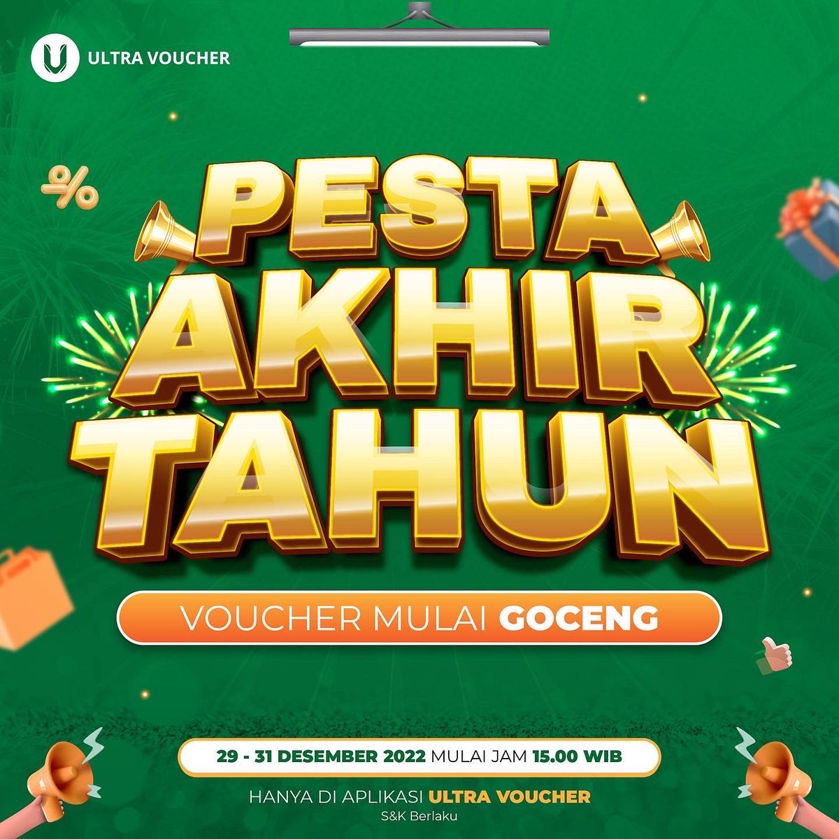 ultra_voucher's tweet photo. Akhir Tahun #PakaiUltraVoucher!

Ada puluhan merchant yang vouchernya bisa kamu beli dengan harga mulai dari goceng ajaaa!

#pakaiultravoucher #UVCR #yearendsale #diskonakhirtahun #promoakhirtahun #promonatal #promo #diskon https://t.co/rFzwfh0LoD