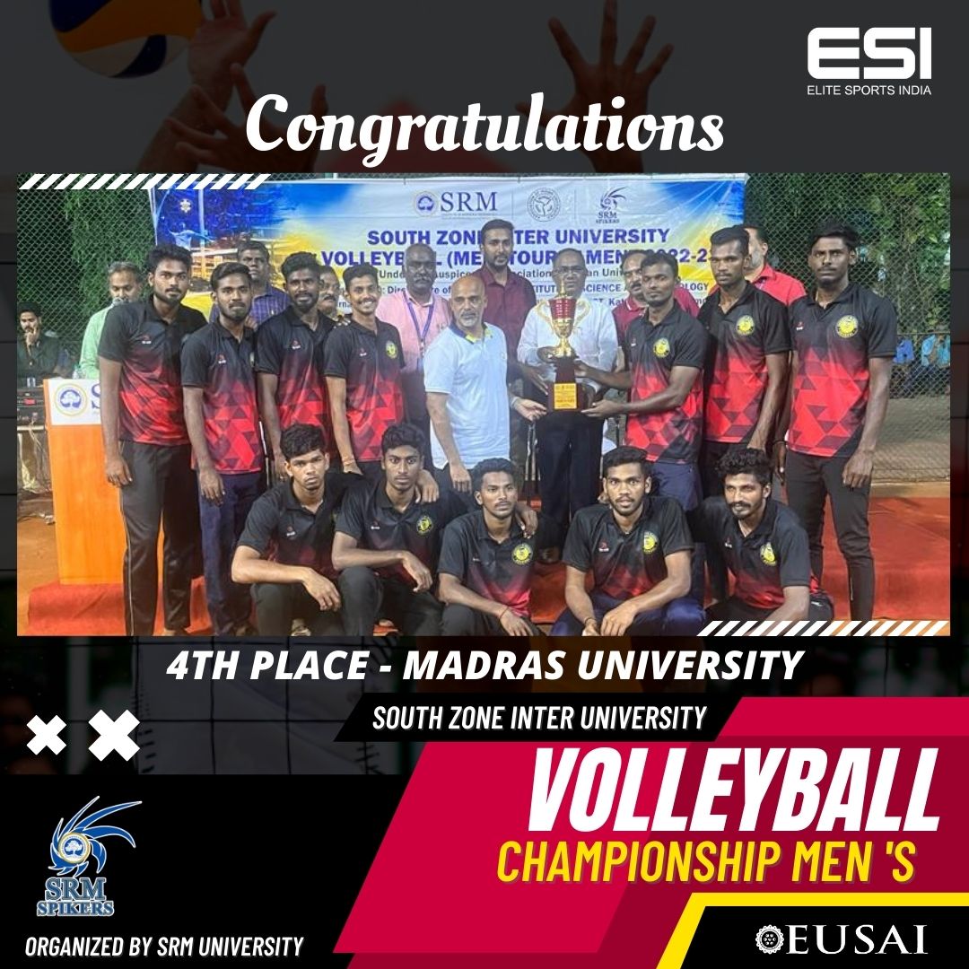 Champions for the 15th straight year in a row! 
SRM University continue their reign on the South Zone Inter University Mens Volleyball Trophy 🏆🥇
Congratulations to the top three teams as well.
#volleyball #volleyballindia #southzone #primevolleyball #esi #indianvolleyball