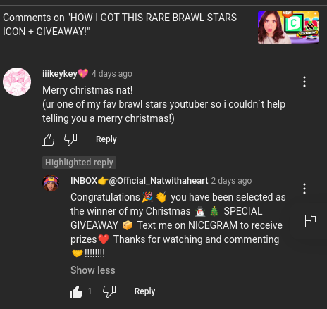 keykey67549943's tweet photo. @natwithaheart ok so i cant be sure if this is fake or not but someone replied to me i think it was a scam but it said i won the skin?? https://t.co/x0ZI1TOxoR