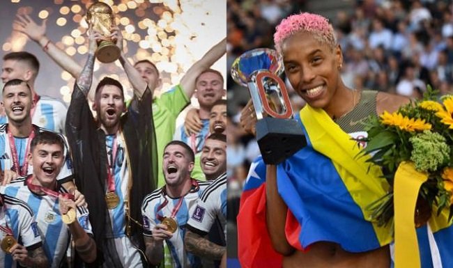 ESNOTICIASVENE1's tweet photo. #Deportes | Yulimar Rojas y Lionel Messi, nombrados como los mejores deportistas del año por AIPS América https://t.co/lx8EaG9U5A