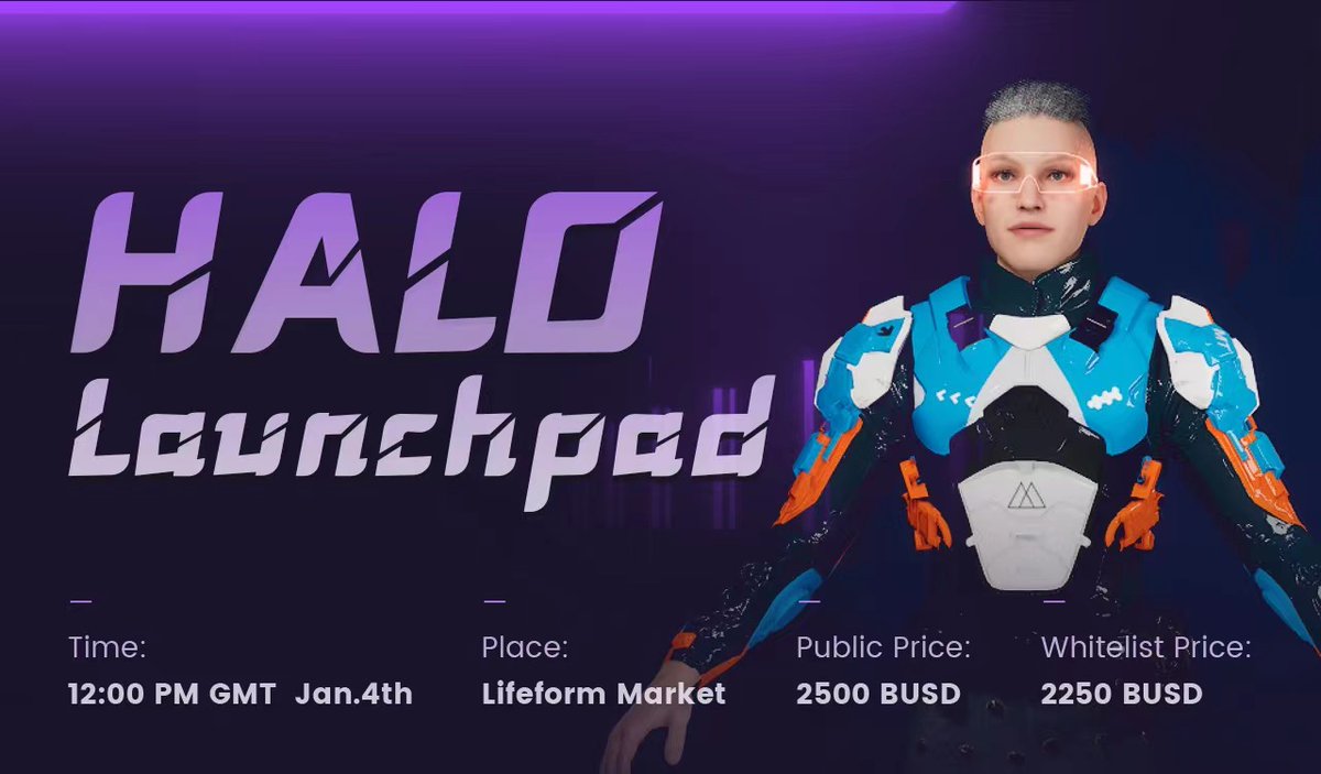 HALO最新白单Giveaway 

HALO公售白名单2个抽奖，钻石手来。白单九折，NFT可以直接进入元宇宙游戏HALOWORLD进行打金，未来权益多，空投房屋和道具等。

✅ 点赞 &amp; RT
✅ 关注<a href="/HALONFTOFFICIAL/">HALO OFFICIAL</a> &amp; @shensui888
✅ @三位好友

48h