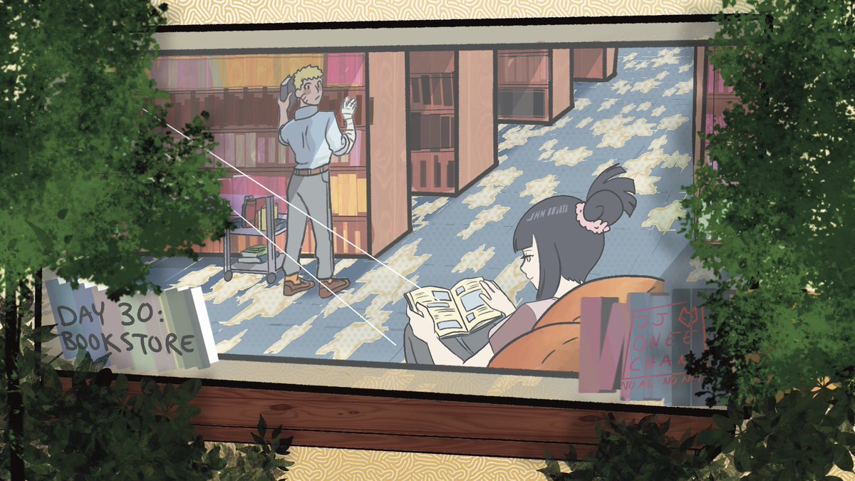 JJOneechan's tweet photo. Day 30: Bookstore  📚
A librarian checking out a customer huhu 👀

#NARUTO #HINATA #NHMONTH2022 
@NaruHinaMain https://t.co/xNNPB61tHI