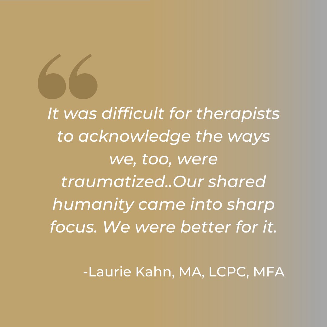 therapy_wisdom's tweet image. The Pandemic upended the conventions of psychotherapy; consistency, predictability, and a quiet space behind closed doors was replaced with uncertainty. We improvised because we had no choice.
Read HERE: therapywisdom.com/2022/11/23/a-f…

.

#therapyeducation #psychotherapy #education