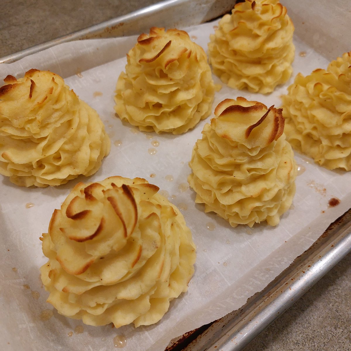 slantsixdart's tweet photo. I made duchess potatoes from @foodwishes Thanks Chef John, they were great! https://t.co/pEWsiKvcML