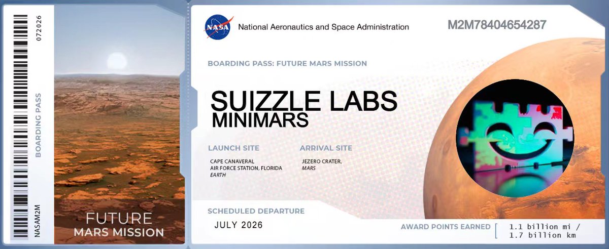 droppeddotfun's tweet photo. 🚨NOW BOARDING:🧩Suizzle x MiniMars🚀
 
🏆 10x WL Spots each 🎉

To Join:

1⃣ Follow @SuizzleLabs and @Minimars_Sui
2⃣ Like, RT &amp; Tag 3 friends
3⃣ Winners announced in 72 HR⏳

#SuiEcosystem #SuiNetwork #SuiNS #GiveAway https://t.co/2S1v76yygG
