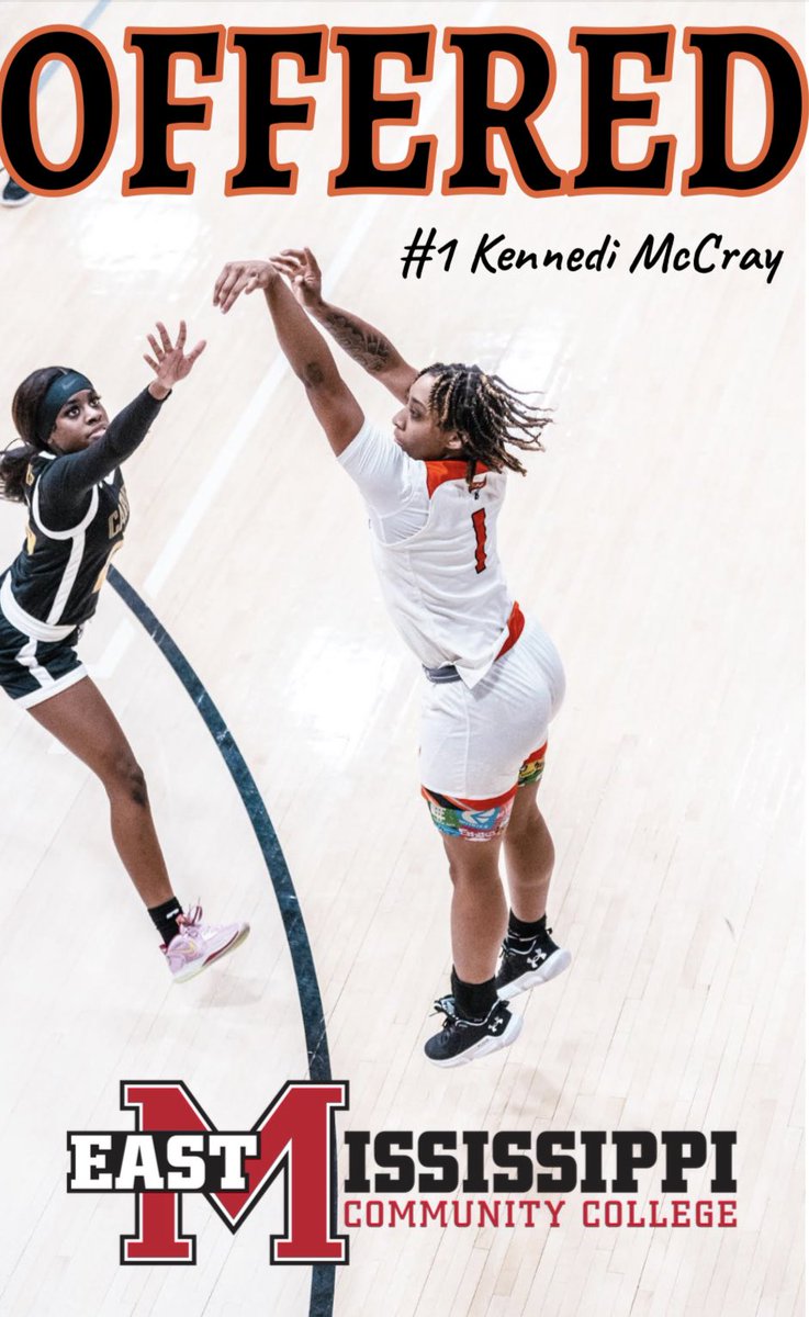 Congratulations to Senior Kennedi McCray for picking up an offer from @Isaiah_Butler5 and East Mississippi Community College 🧡🖤